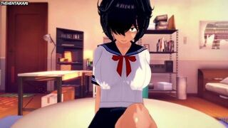 POV Hentai Feet Mikoto Urabe pleases you with her feet Mysterious Girlfriend X - porn video