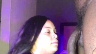 Black bbw slut eating dick - porn video