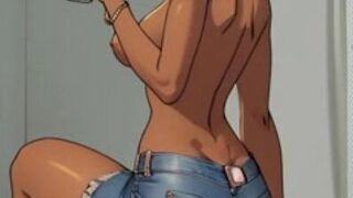 Let me pour milk on my big ass in Jeans ASMR Roleplay - porn video