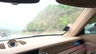 Date on the beach with Nicole Luva and amazing roadhead POV - porn video