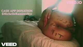 FOOT BALL BOOTY BIG ASS TATTOO EBONY BROWN BUTT - porn video