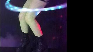 HULA HOOPING on a cock at the GOTH CLUB - porn video