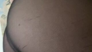 Perfect ass in black pantyhose - porn video